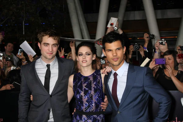 Robert Pattinson, Kristen Stewart, Taylor Lautner — Foto Stock