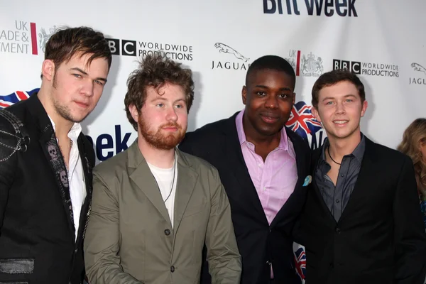 James Durbin, Casey Abrams, Jacob Lusk, Scotty McCreery — Stock Photo, Image