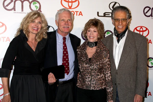 Vendég, Ted Turner, Jane Fonda, Rixhard Perry — Stock Fotó