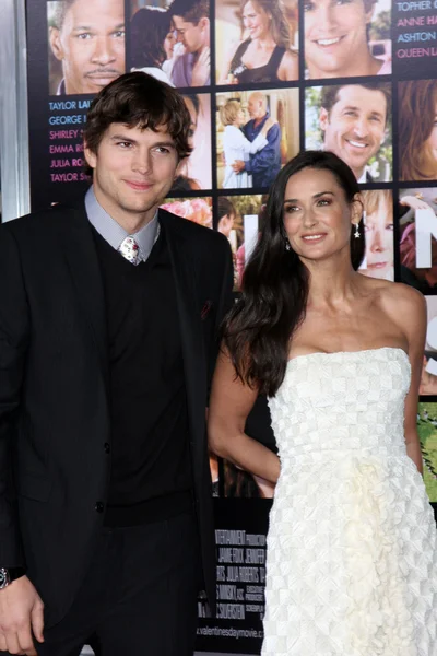 Ashton Kutcher e Demi Moore — Fotografia de Stock