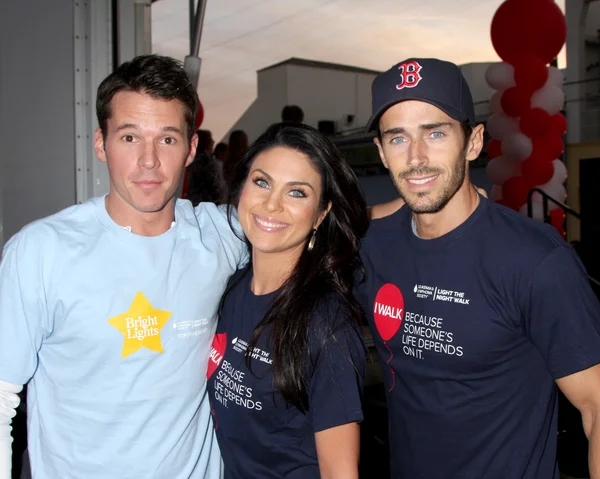 Mark Hapka, Nadia Bjorlin, Brandon Beemer – stockfoto