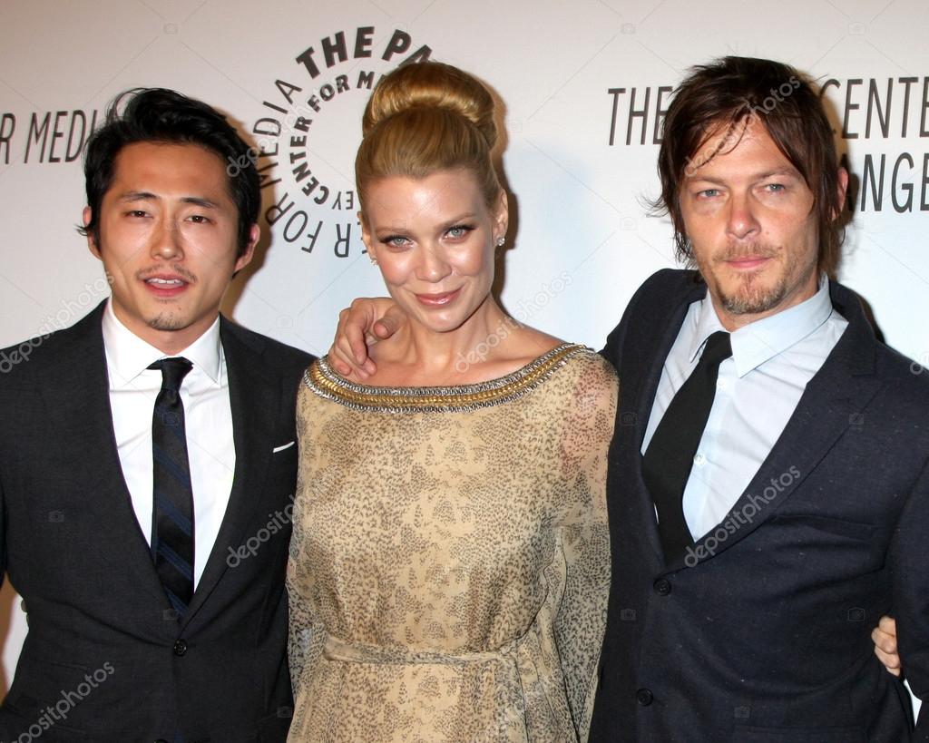 Steven Yeun Laurie Holden Norman Reedus Stock Editorial Photo C Jean Nelson 13900258