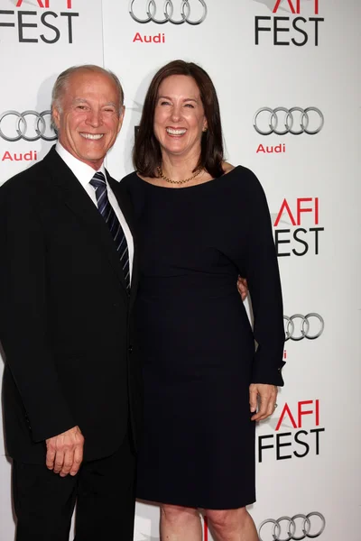 Frank Marshall, Kathleen Kennedy Stockafbeelding