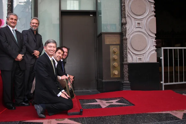 Javier Bardem, Funcionários da Câmara, Sam Mendes — Fotografia de Stock