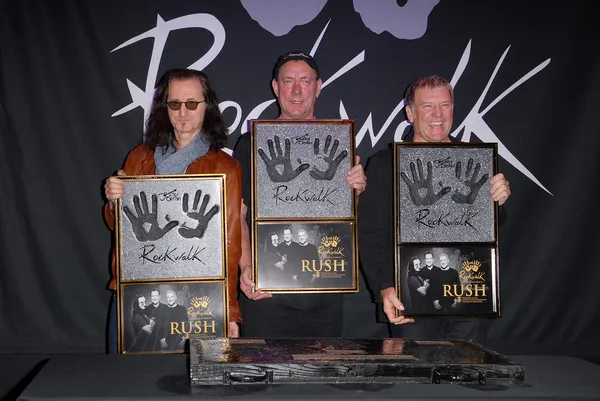 RUSH - Geddy Lee, Neil Peart, Alex Lifeson — Stock Photo, Image