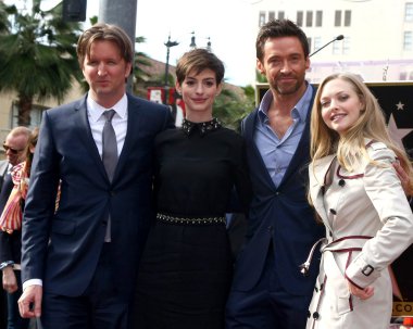 Tom Hooper, Anne Hathaway, Hugh Jackman, Amanda Seyfried