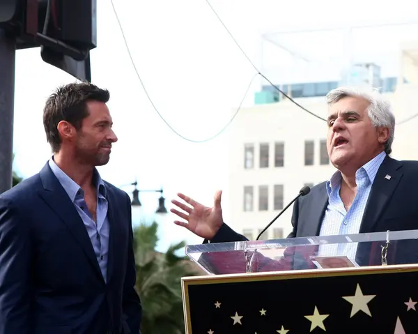 Hugh Jackman e Jay Leno — Fotografia de Stock