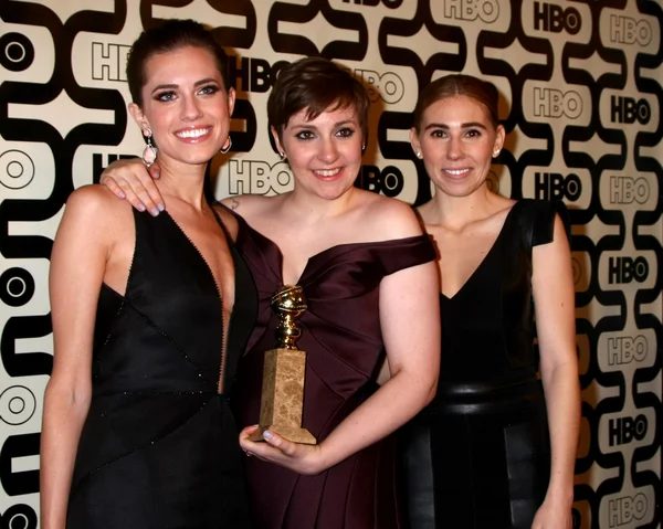 Allison Williams, Lena Dunham, Zosia Mamet — Zdjęcie stockowe