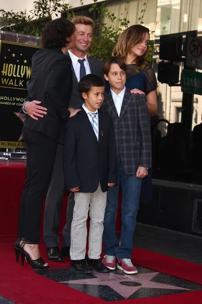 Rebecca Rigg, Simon Baker e i tuoi figli — Foto Stock