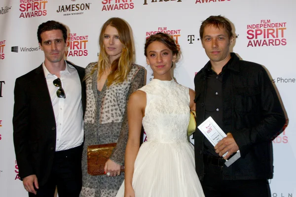 Actors James Ransone, Dree Hemingway, Stella Maeve, director Sean Baker — Stock Photo, Image