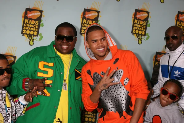 Sean Kingston idealna Chris Brown — Zdjęcie stockowe