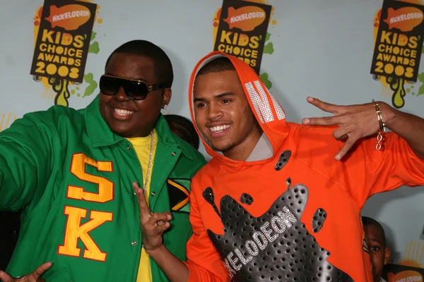 Sean Kingston idealna Chris Brown — Zdjęcie stockowe