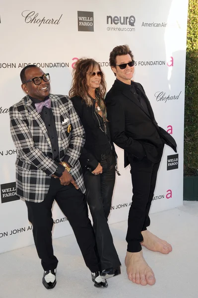 Randy Jackson, Steven Tyler, Jim Carrey — Foto Stock