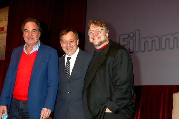 Sam Raimi, Oliver Stone, Guillermo del Toro — Stock Photo, Image