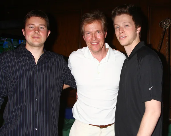 Jack Wagner, con i figli Harrison e Peter — Foto Stock