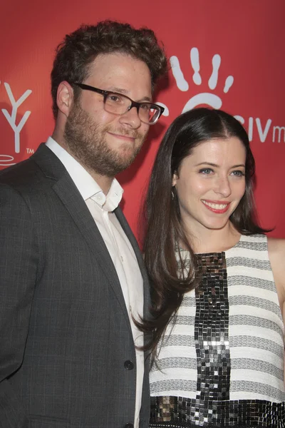 Seth Rogen, Lauren Miller — Stock Photo, Image