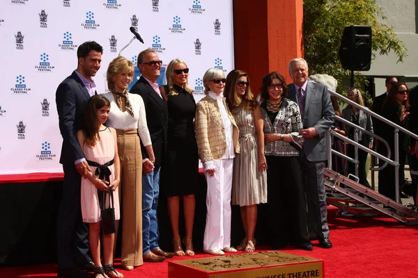 Troy Garity, Jane Fonda, Peter Fonda, Shirlee Fonda, Guests — Stock Photo, Image