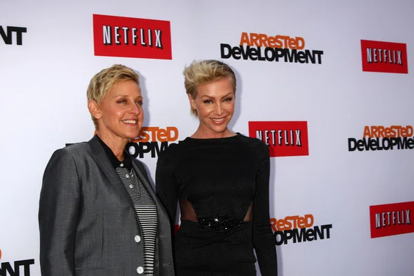 Ellen Degeneres, Portia Derossi — Stockfoto