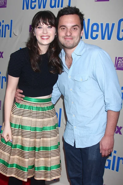 Zooey Deschanel, Jake Johnson — Stock Photo, Image