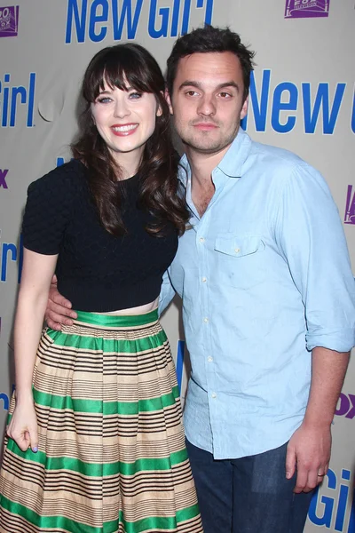 Zooey Deschanel, Jake Johnson — Stock Photo, Image