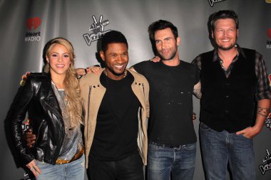 Shakira, Usher, Adam Levine, Blake Shelton