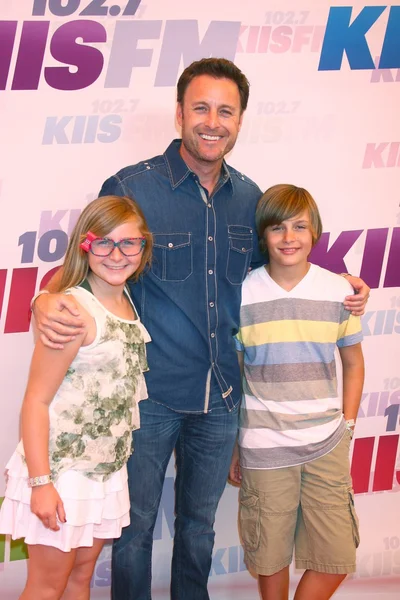 Chris Harrison, sus hijos — Foto de Stock