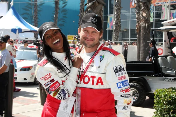 Tika sumpter & christlich slater — Stockfoto