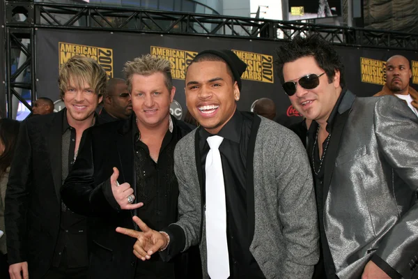 Rascal Flatts with Chris Brown — Stock Photo, Image