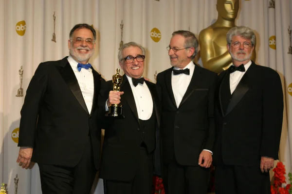 Frances Ford Coppola, Martin Scorsese, Steven Spielberg e Geo — Foto Stock
