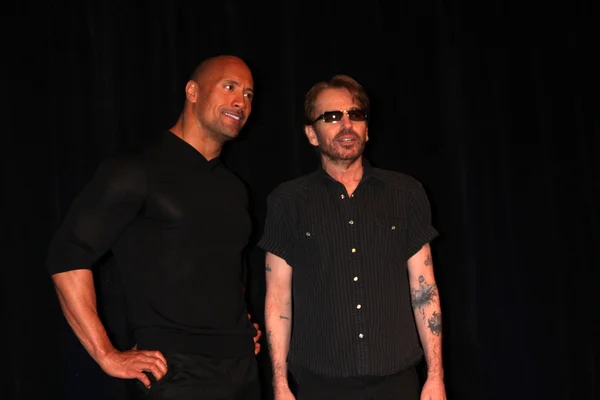 Dwayne johnson & billy bob thornton z "szybciej" — Zdjęcie stockowe