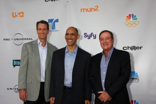 Cris Collinsworth, Tony Dungy and Al Michaels — Stock Photo, Image