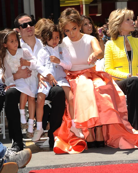 Emme anthony, casper intelligente, jennifer lopez, max anthony — Foto Stock