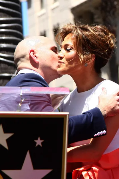 Pitbull, Jennifer Lopez — Foto de Stock