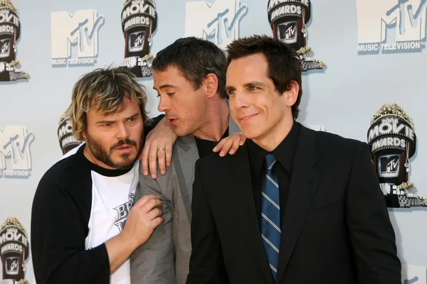 Jack Black, Robert Downey Jr, Ben Stiller — Stock Photo, Image