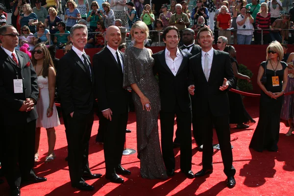 Tom Bergeron, Howie Mandel, Heidi Klum, Jeff Probst e Ryan Seacrest — Foto Stock