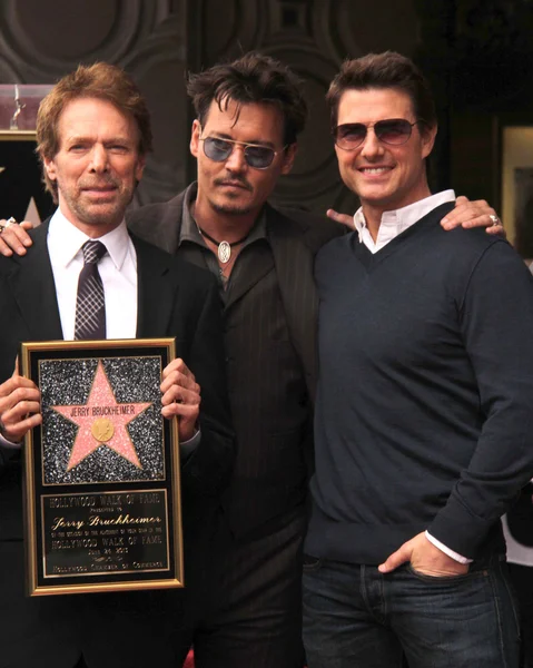 Jerry Bruckheimer, Johnny Depp, Tom Cruise — Zdjęcie stockowe