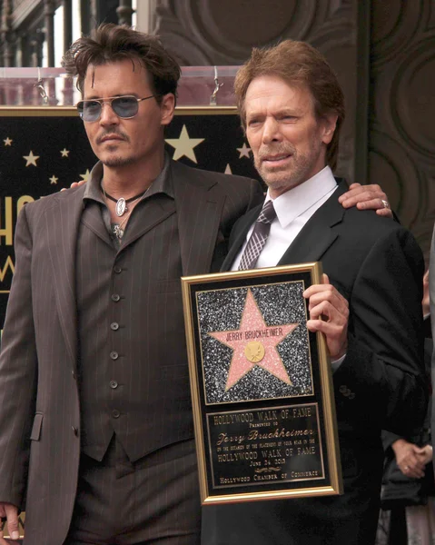 Jerry Bruckheimer, Johnny Depp — Stockfoto