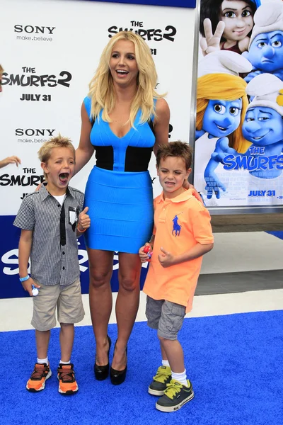 Britney spears, söner jayden, sean — Stockfoto