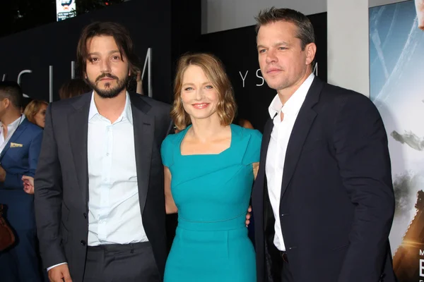Diego Luna, Jodie Foster y Matt Damon —  Fotos de Stock