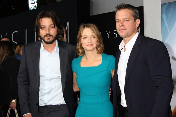 Diego Luna, Jodie Foster y Matt Damon — Foto de Stock