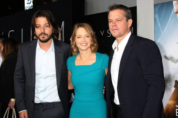 Diego Luna, Jodie Foster, Matt Damon — Stock Photo, Image