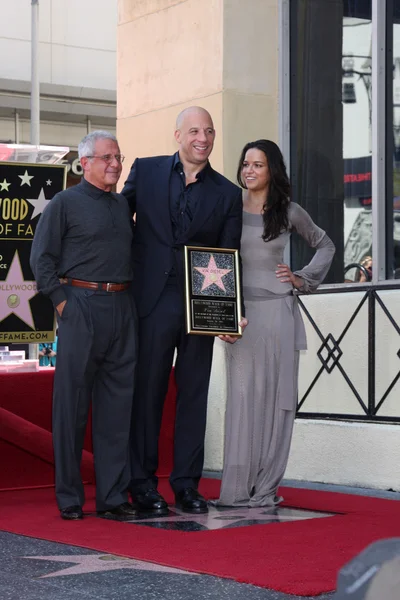 Ron Meyer, Vin Diesel, Michelle Rodriguez — Stock Photo, Image