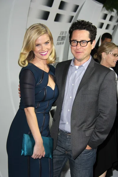 Alice Eve, JJ Abrams — Fotografie, imagine de stoc