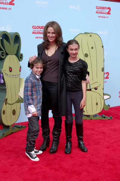 Bodhi Russell Silberling, Amy Brenneman, Charlotte Tucker Silberling — Stock Fotó