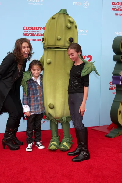 Bodhi Russell Silberling, Amy Brenneman, Charlotte Tucker Silberling — Stok Foto