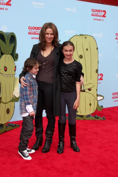 Bodhi Russell Silberling, Amy Brenneman, Charlotte Tucker Silberling — Stock Fotó