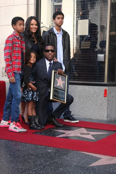 Kenny "bebek yüz" edmonds, çocuklar, nişanlısı — Stok fotoğraf