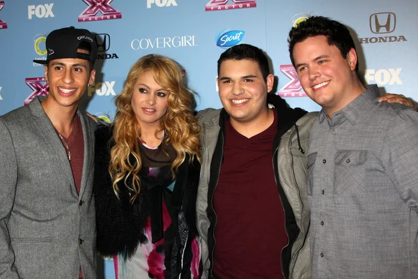 Carlito Olivero, Paulina Rubio, Carlos Guevara, Tim Olstad — Stockfoto