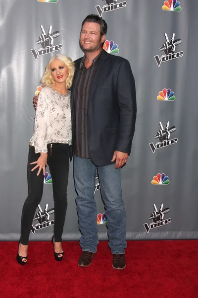 Christina Aguilera, Blake Shelton — Fotografia de Stock