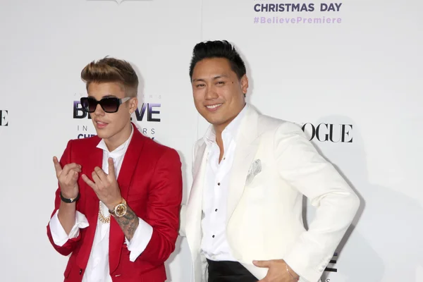 Justin Bieber, Jon M. Chu — Stock Photo, Image